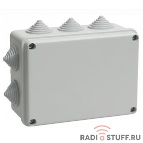 Iek UKO10-150-110-070-K41-55 Коробка КМ41242 распаячная для о/п 150х110х70 мм IP55 (RAL7035, 10 гермовводов)