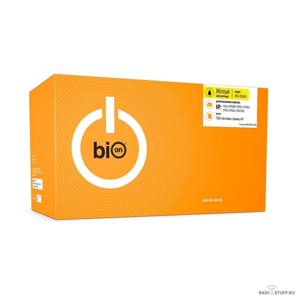 Bion CB542A Картридж для HP LaserJet CM1312/CP1215/CP1515/CP1518 (1500  стр.), Желтый