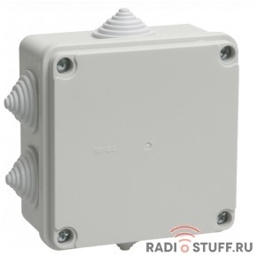 Iek UKO11-100-100-050-K41-55 Коробка КМ41234 распаячная для о/п 100х100х50 мм IP55 (RAL7035, 6 гермовводов)